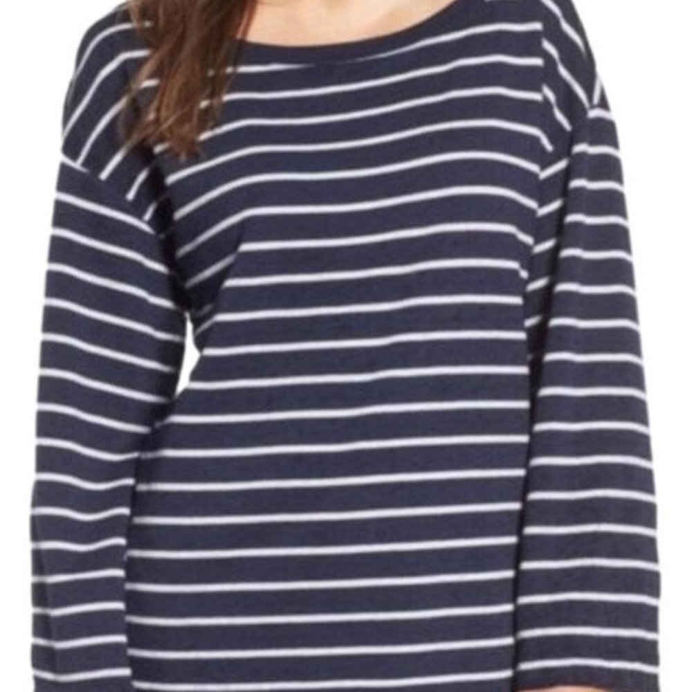 Treasure and Bond > Striped Wide Sleeve Sweater Large